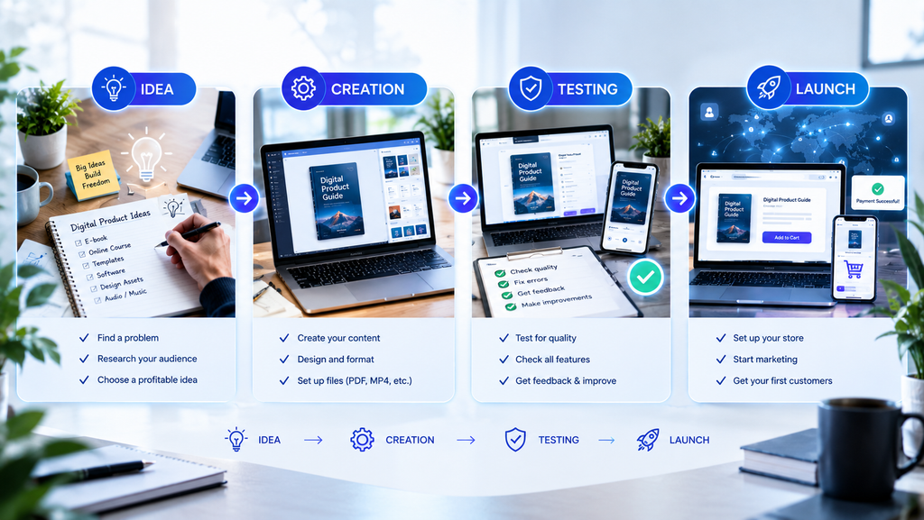 How to create a digital product from idea to launch